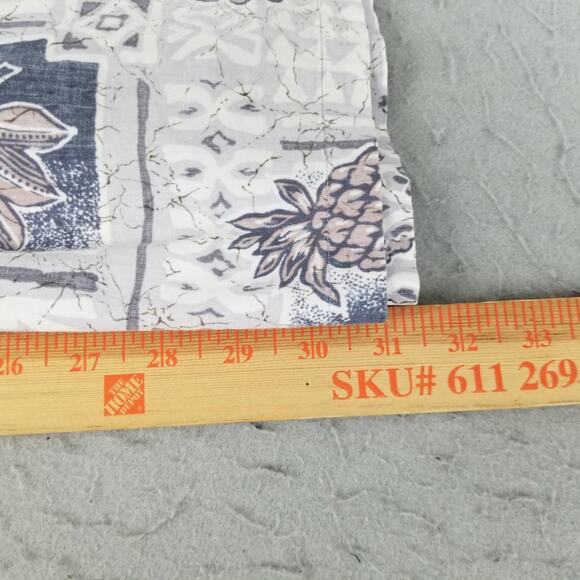 ONO & Company Shirt Mens 2XL Blue Gray Hawaiian Floral Pineapple Aloha Cotton - Picture 9 of 12
